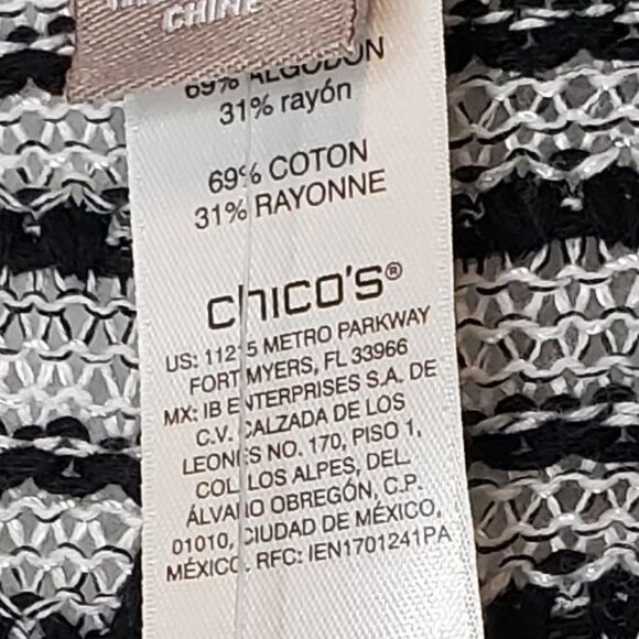 NWT Chicos Reversible Textured Knit Ruana Poncho Wrap OS - Picture 5 of 5